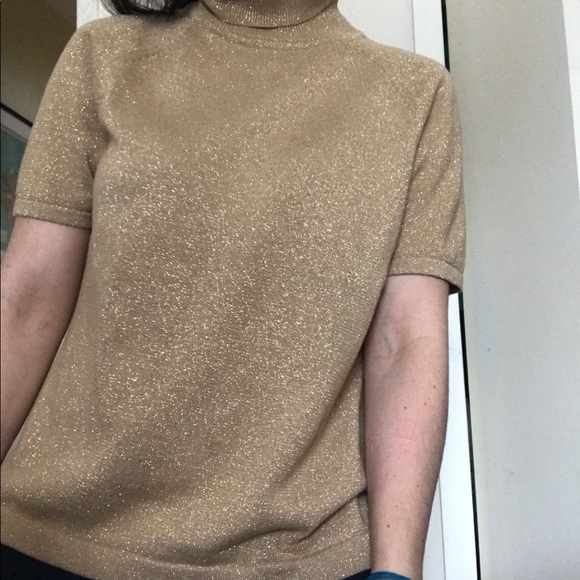 2/20 SALEVintage | Cleo petite sparkly gold top